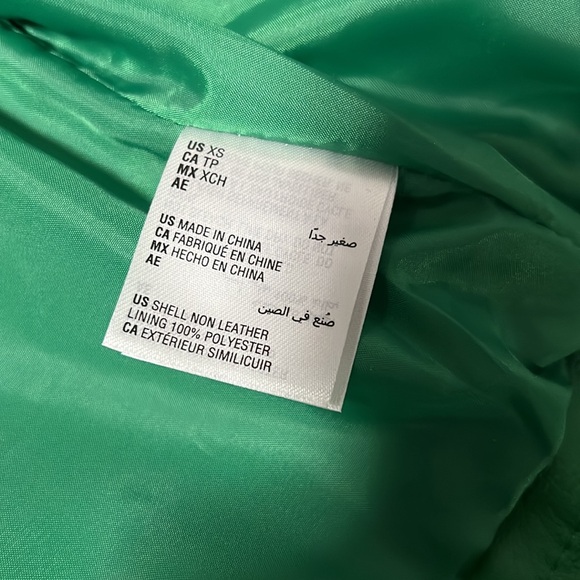 INC international concepts green leather jacket - Picture 6 of 6